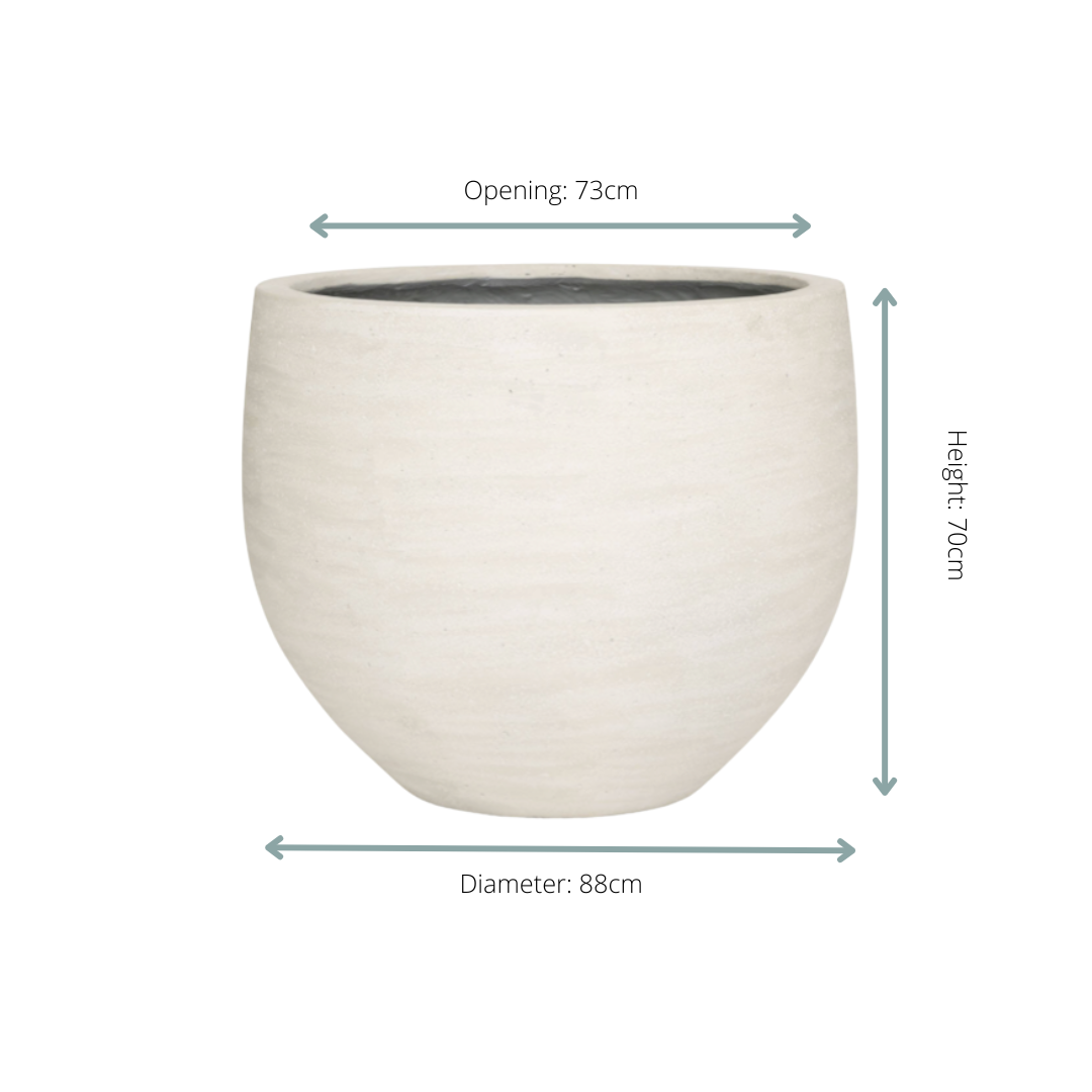 Jumbo Orb Ivory Washed Ø 88 H 70 cm 2