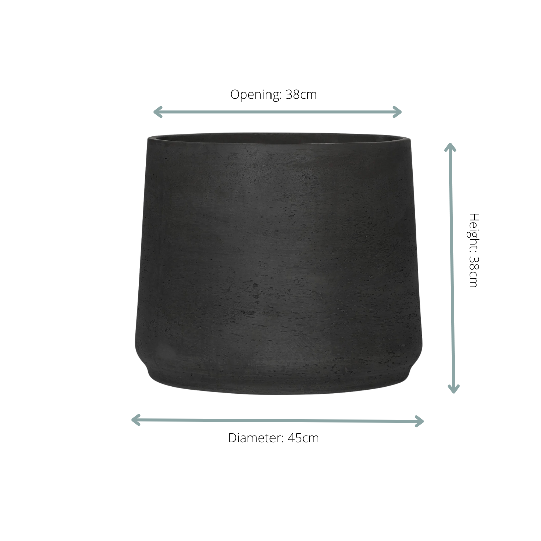Jumbo Patt Black Washed Ø 45 H 38 cm 2