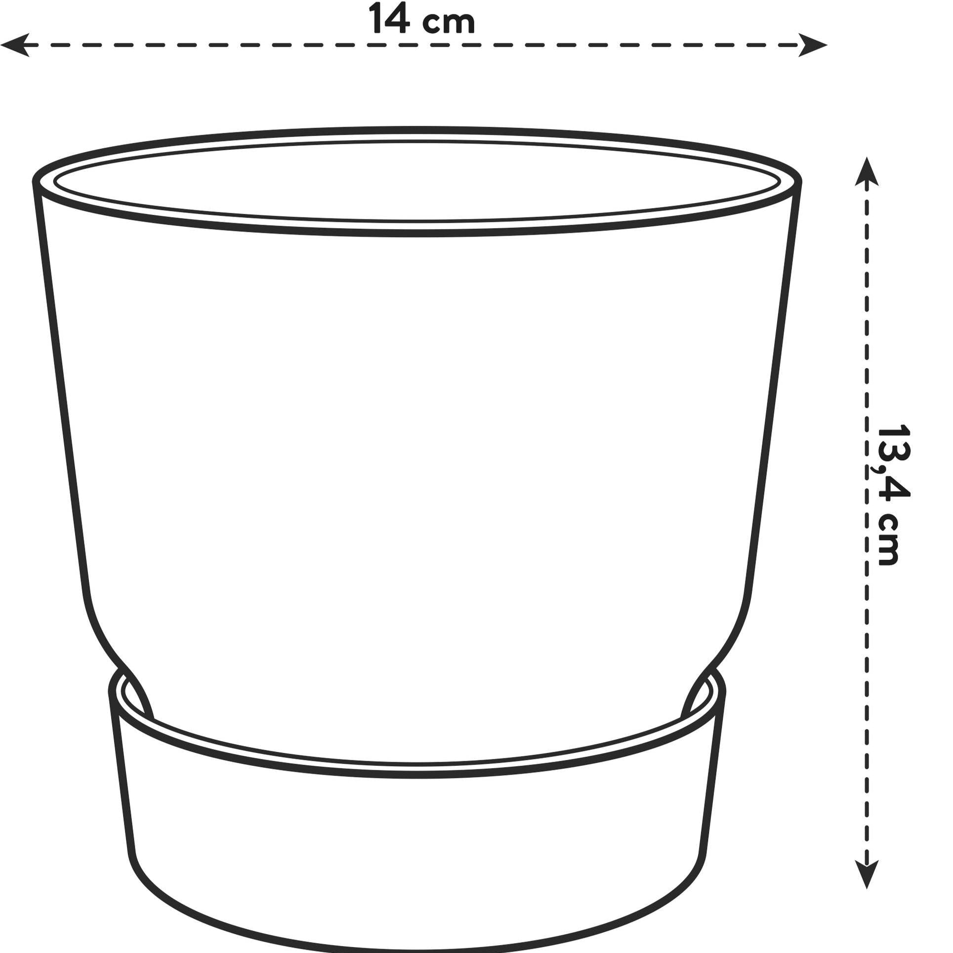 Pot Elho Greenville Round Groen Ø 14 H 13 cm 3