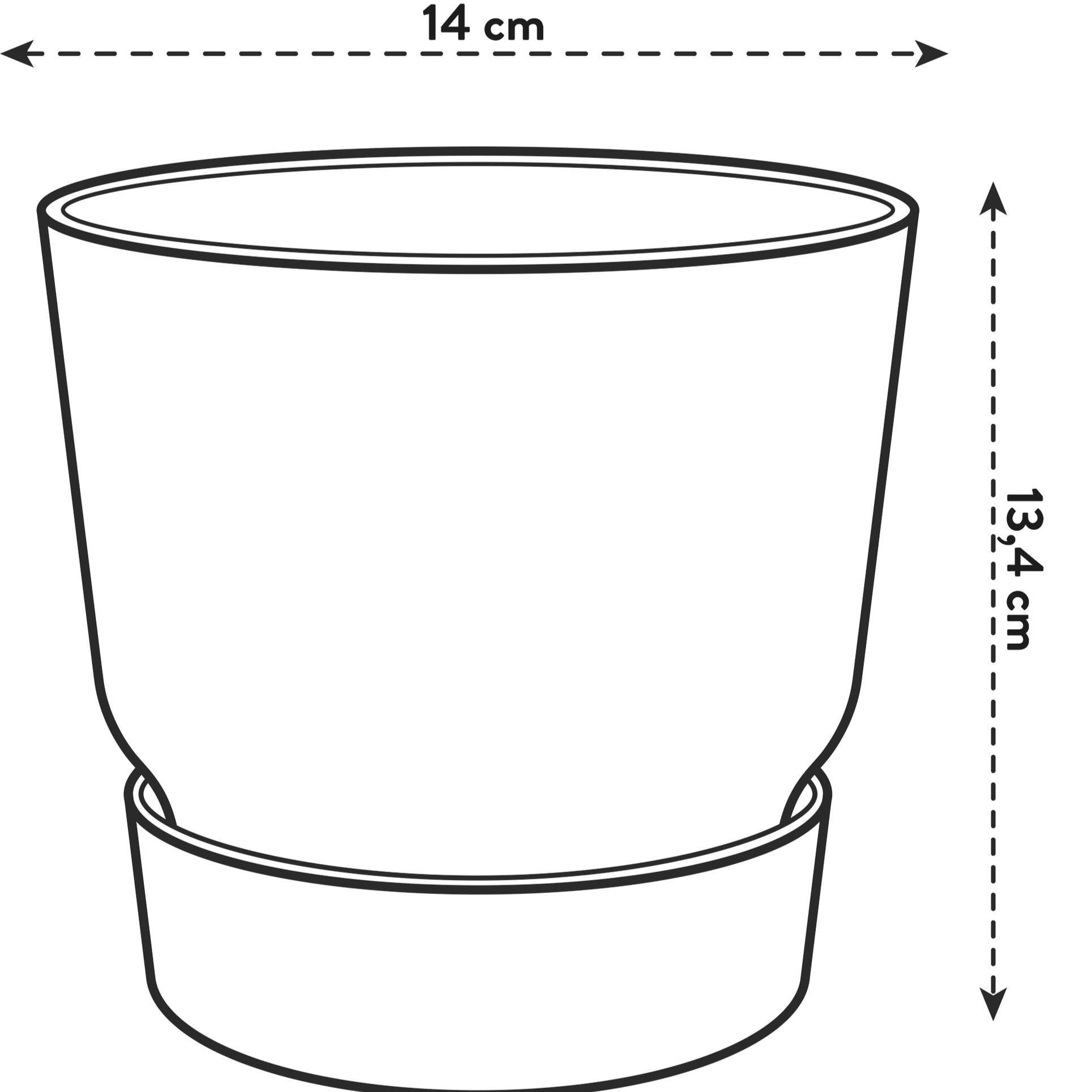 Pot Elho Greenville Round Wit Ø 14 H 13 cm 3