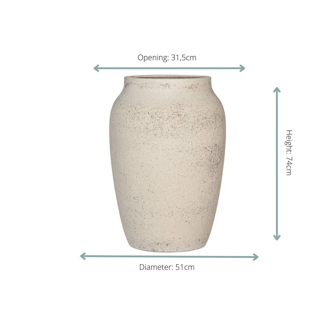 Pot Hera Chalk White Ø 51 H 74 cm 2