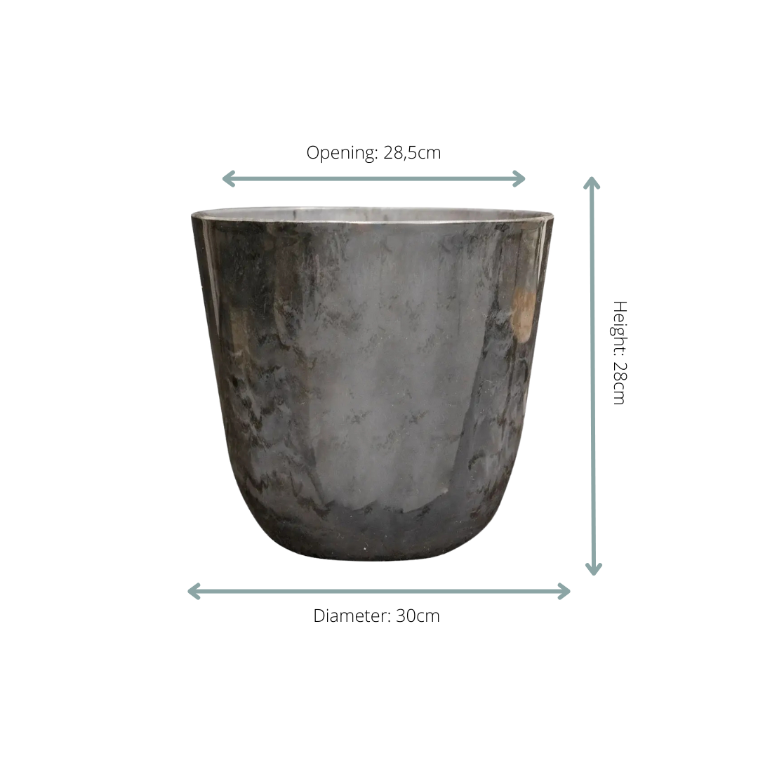 Pot Palermo Marble Grijs Ø 30 H 28 cm 2