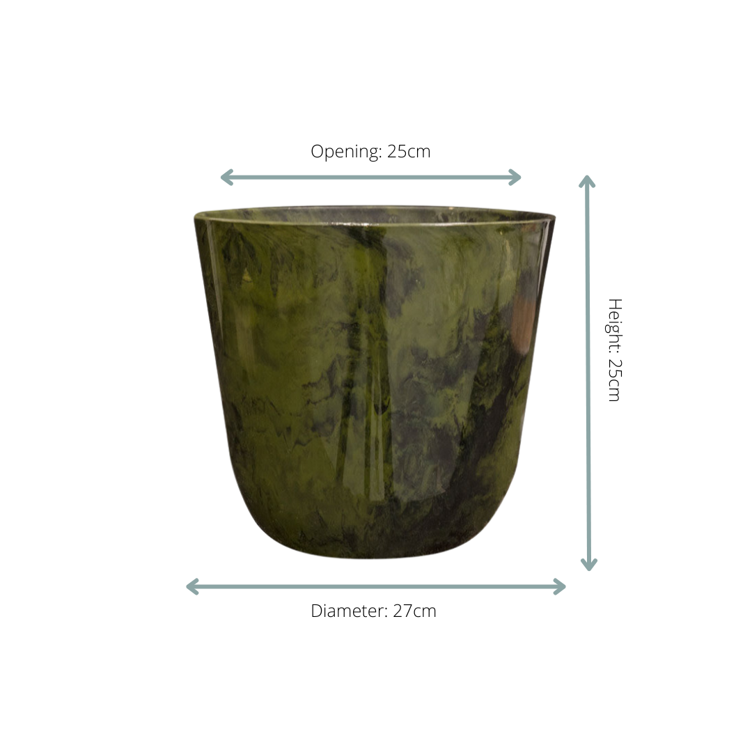 Pot Palermo Marble Groen Ø 27 H 25 cm 2