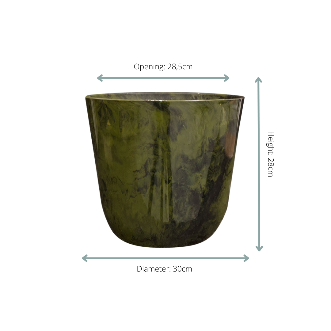 Pot Palermo Marble Groen Ø 30 H 28 cm 2