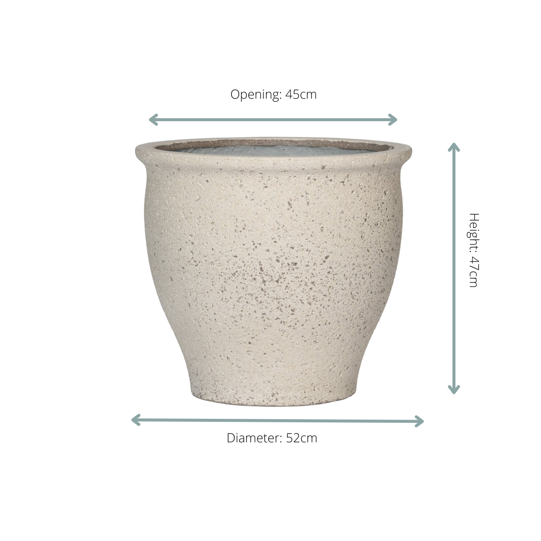 Pot Poseidon Chalk White Ø 52 H 47 cm 2