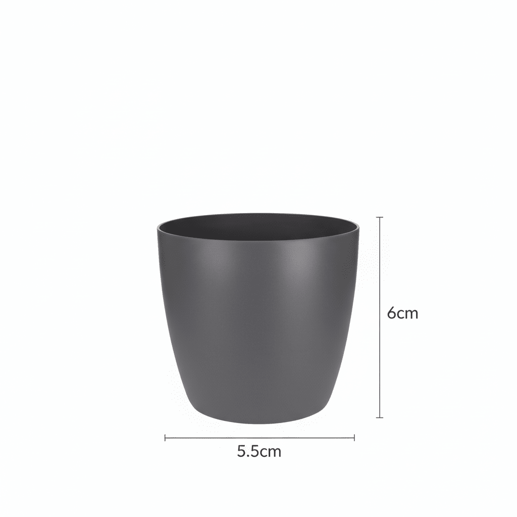 Pot Brussels Antraciet P 7 cm - 39030 - PlantenShop24