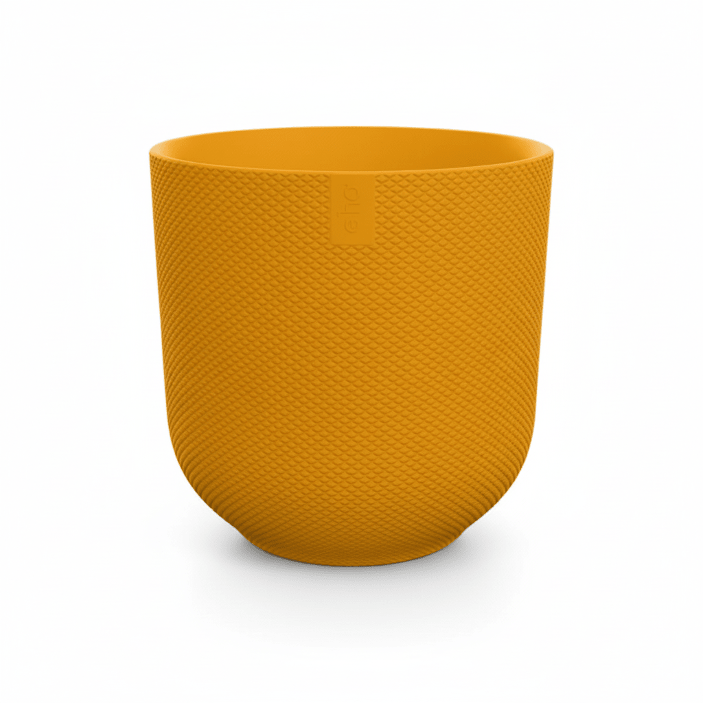 Pot Elho Jazz Round Amber Yellow P 14 cm - 30556 - PlantenShop24