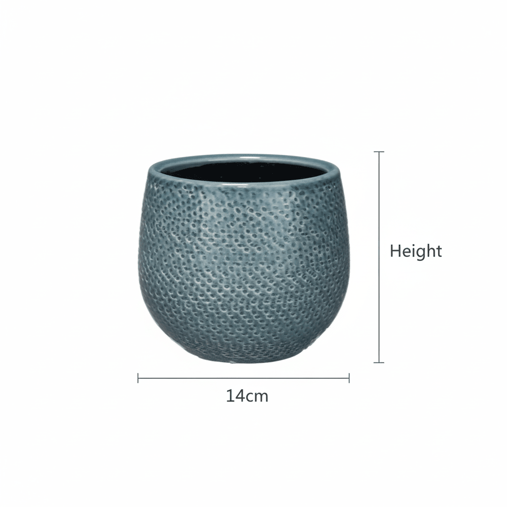 Pot Gabriel Rond Blauw P 14 cm - 29069 - PlantenShop24