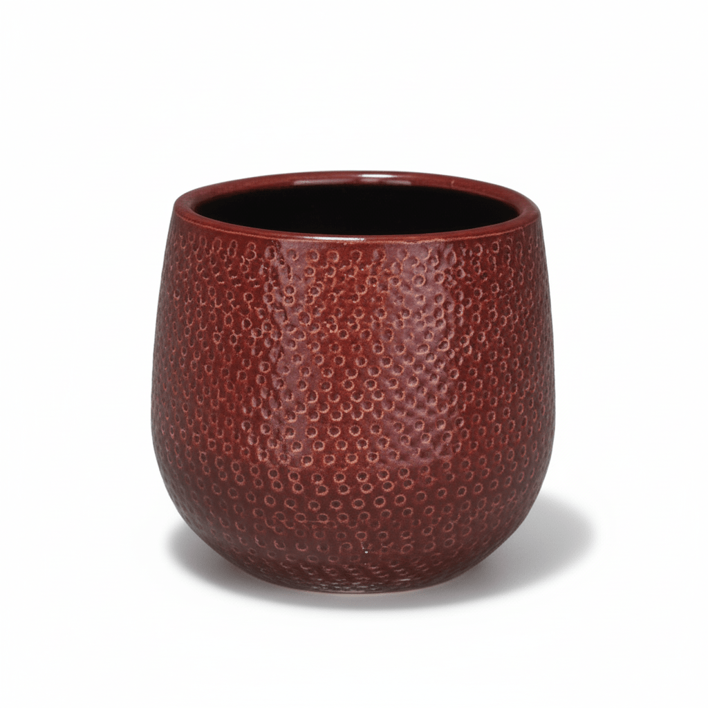 Pot Gabriel Rond Bordeaux P 14 cm - 29071 - PlantenShop24