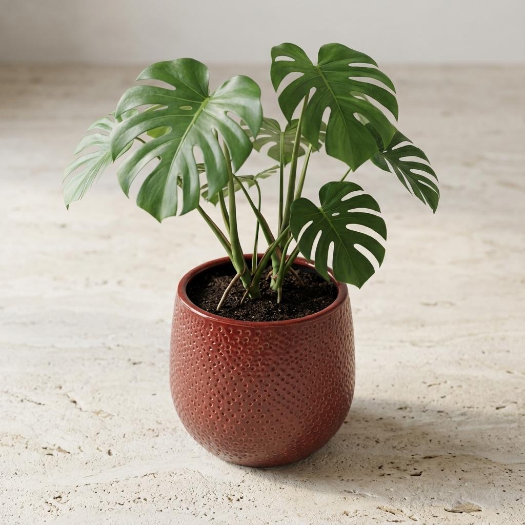 Pot Gabriel Rond Bordeaux P 14 cm - 29071 - PlantenShop24