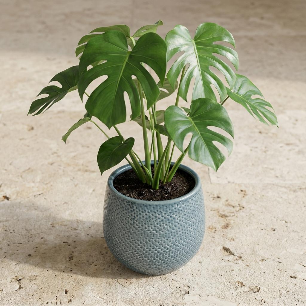 Pot Gabriel rond blauw D14