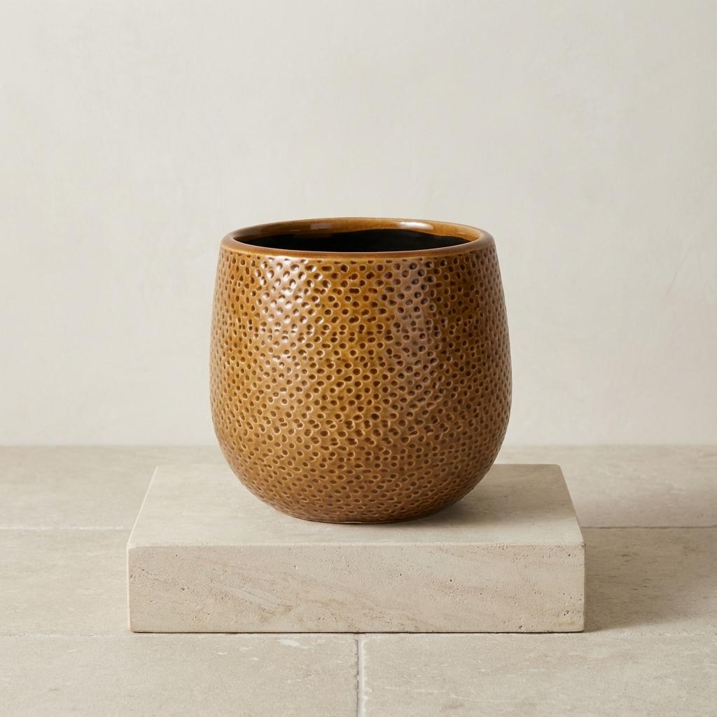 Pot Gabriel rond oker D14