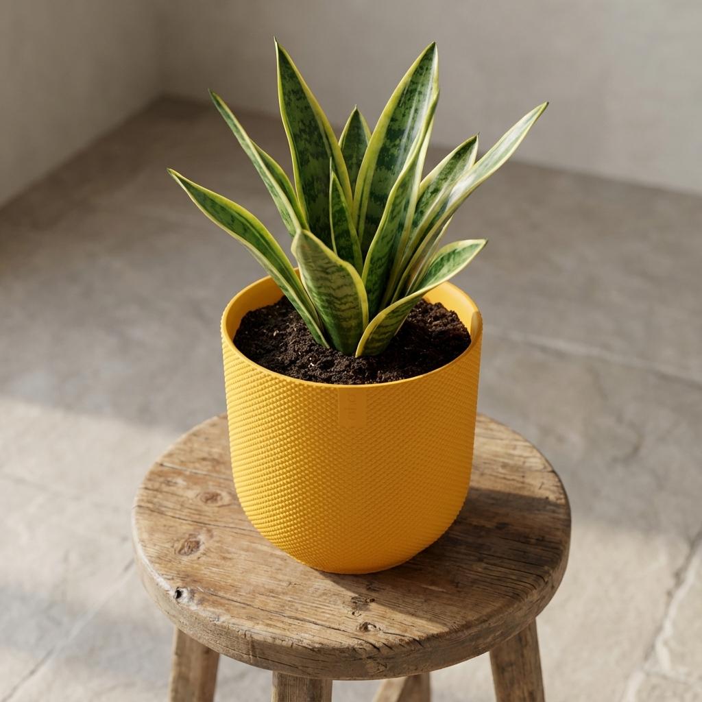 Pot Elho Jazz Round Amber Yellow - D19