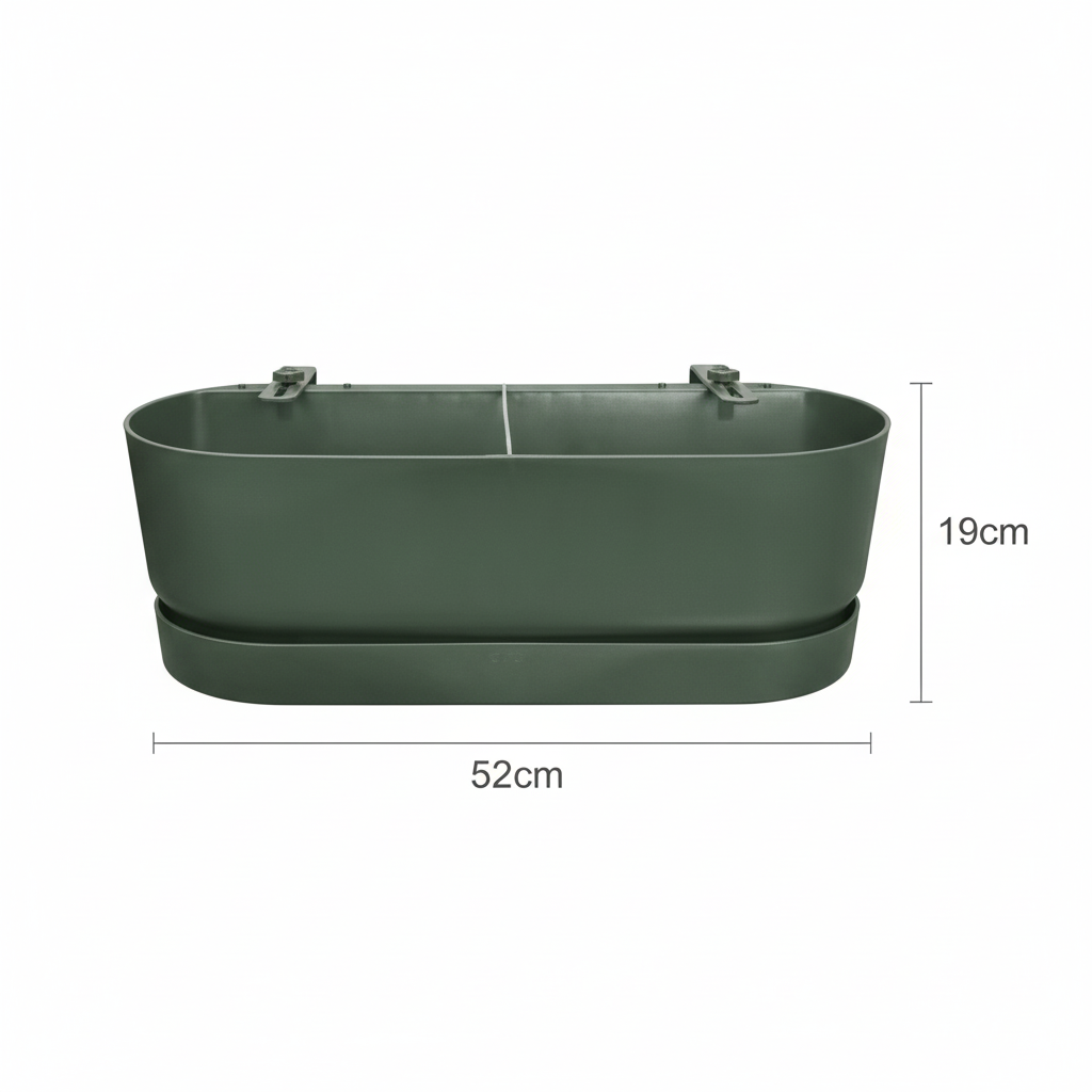 Elho Pot Greenville Easy Balcony D25cm - Leaf Green